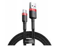 Kabel BASEUS USB - USB-C Cafule 3A 1m czerwono - czarny CATKLF-B91